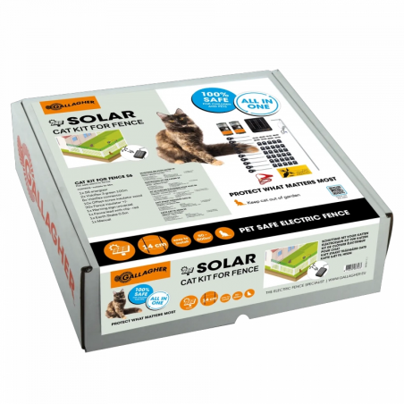 Kit de clôture électrique pour chat S6 Solar Gallagher Réf: 087433