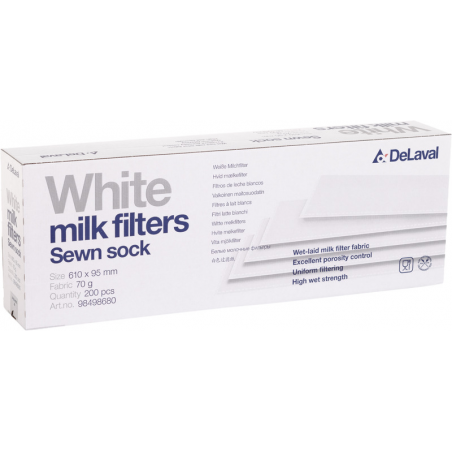 Filtre à lait 610x95 White 70 Gram/M² Cousu Delaval 984986-80