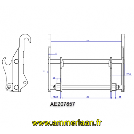 Interface Chargeur JCB QFIT vers MANITOU