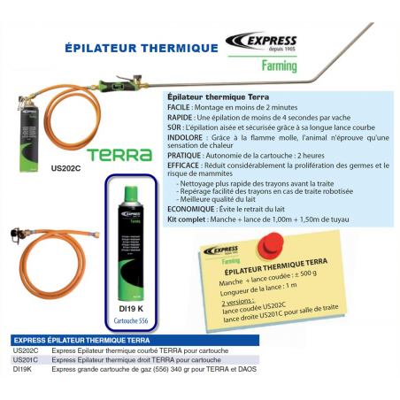 Grande cartouche à gaz 340 g pour TERRA (Express)