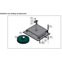 Arbre pour roue d'angle d'origine Royal de boer - 5505-0714-005