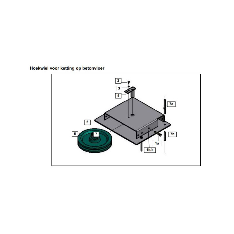 Arbre pour roue d'angle d'origine Royal de boer - 5505-0714-005