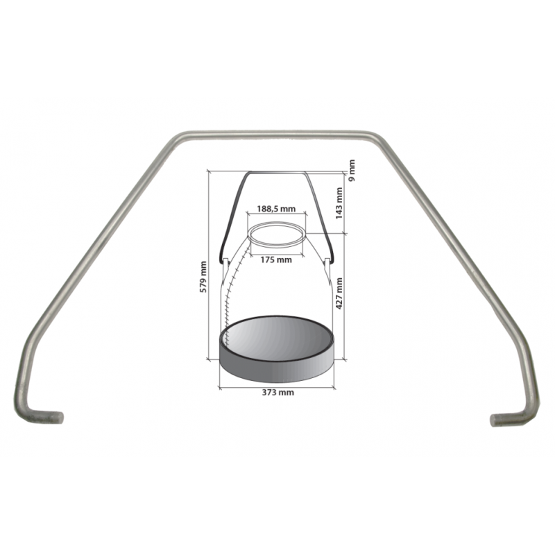 Arceau 143 mm (standard)  pour Seau 30 L gradue