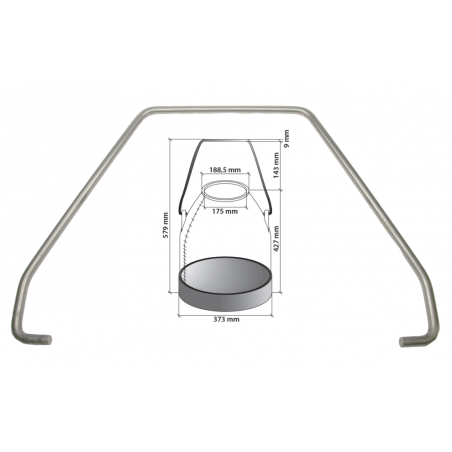 Arceau 143 mm (standard)  pour Seau 30 L gradue