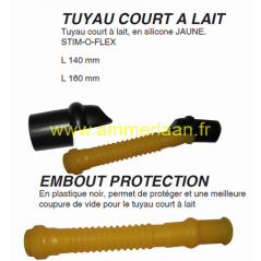 Tuyau Court 160mm A Lait Silicone Jaune StimoFlex (4x)*