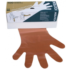 Gants d'insemination orange 25 micron (les 100)