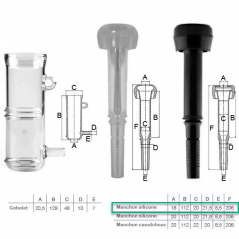 Manchon silicone chèvres D18 tête arrondie d'origine Interpuls 2000082 (2x)