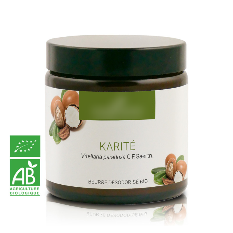 Beurre végétal de Karité désodorisé BIO - Pot 100mL - DLUO 2022-12