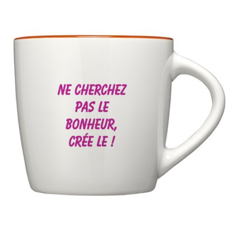 Mug en céramique: Ne cherchez pas le bonheur, crée le !