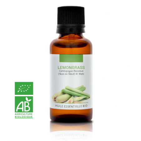 LEMONGRASS - Huile essentielle BIO - Contenance : 30mL - DDM: 04-2024