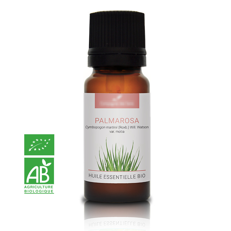 PALMAROSA - Huile essentielle BIO - Contenance : 10mL - DDM: 09-2021