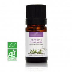 VERVEINE ODORANTE - Huile essentielle BIO - Contenance : 5mL - DDM : 09-2021