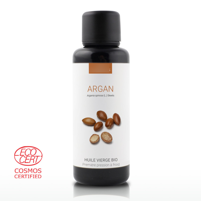 ARGAN DU MAROC - Huile végétale Vierge BIO  - Contenance : 50mL - DDM 03-2024