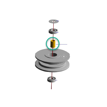 Douille d'espacement - ID17.0 x OD25.0 x L37mm -  5500-5487-000