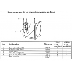 Buse galvanisée 670 mm - (Mixer drum) - V72948: 70x70cm ID.65cm - 5560-5806-038