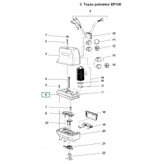 Joint pulsateur EP100 Delaval d'origine (n° 6)  968989-01