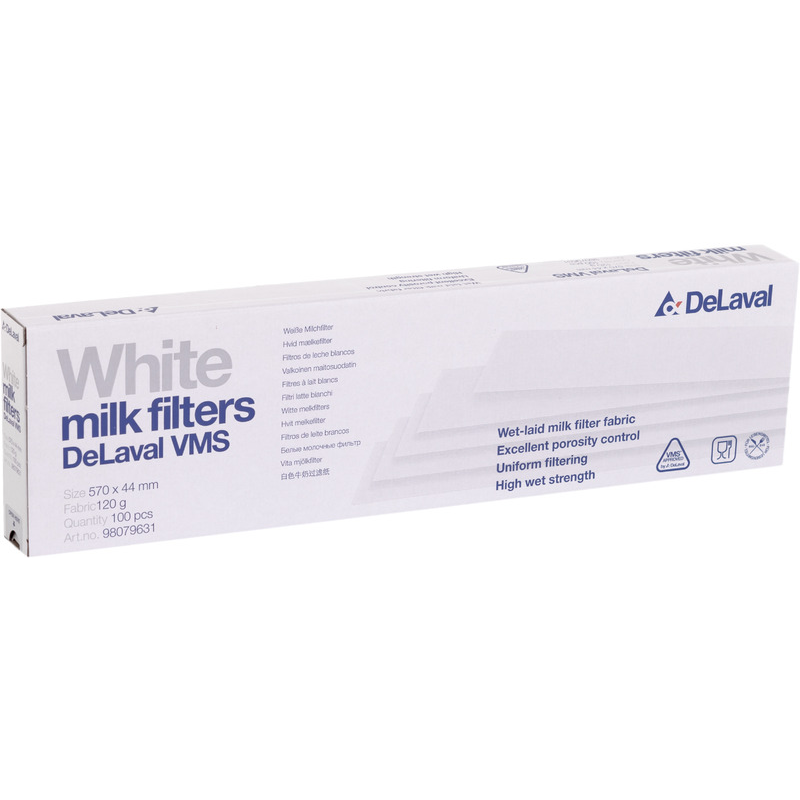 Filtre à lait 570X44 - 120 gr White 100x VMS Delaval - 980796-31