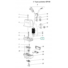 Embase pulsateur EP100 Delaval 995259-82 adaptable (n° 17)