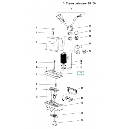 Embase pulsateur EP100 d'origine Delaval 995259-82 (17)