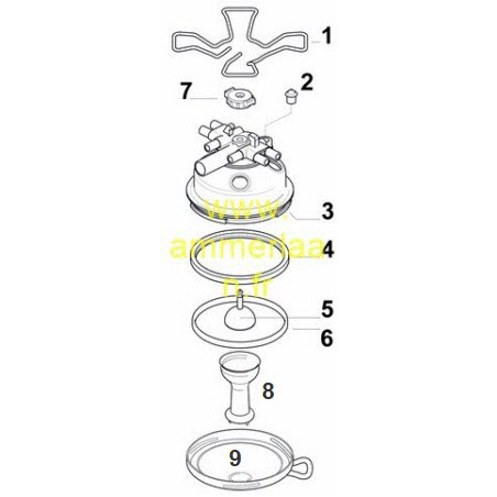 Tubulure Centrale TF Delaval 998261-01 adaptable (réf: 8)