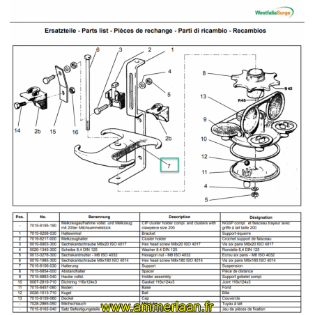 Support Plateau De Lavage Comfort Classic Gea 7015-6156-030 (rep. 7)