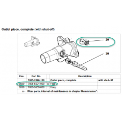 Clapet arret griffe  IQPro 7025-3709-020 D'origine GEA