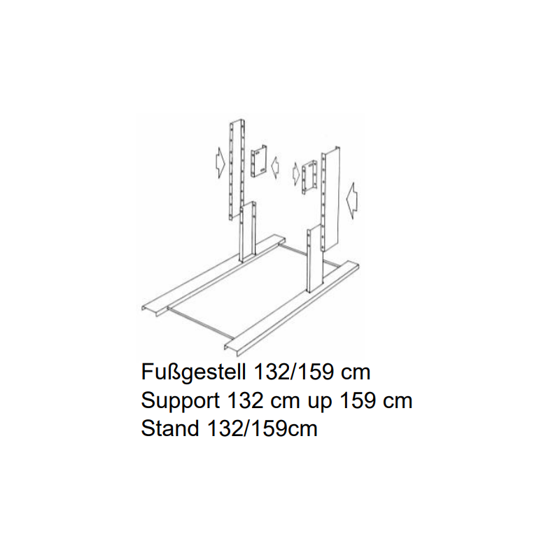 Pied de support de suspension 132 cm / 159 cm d'origine - Réf: BW03