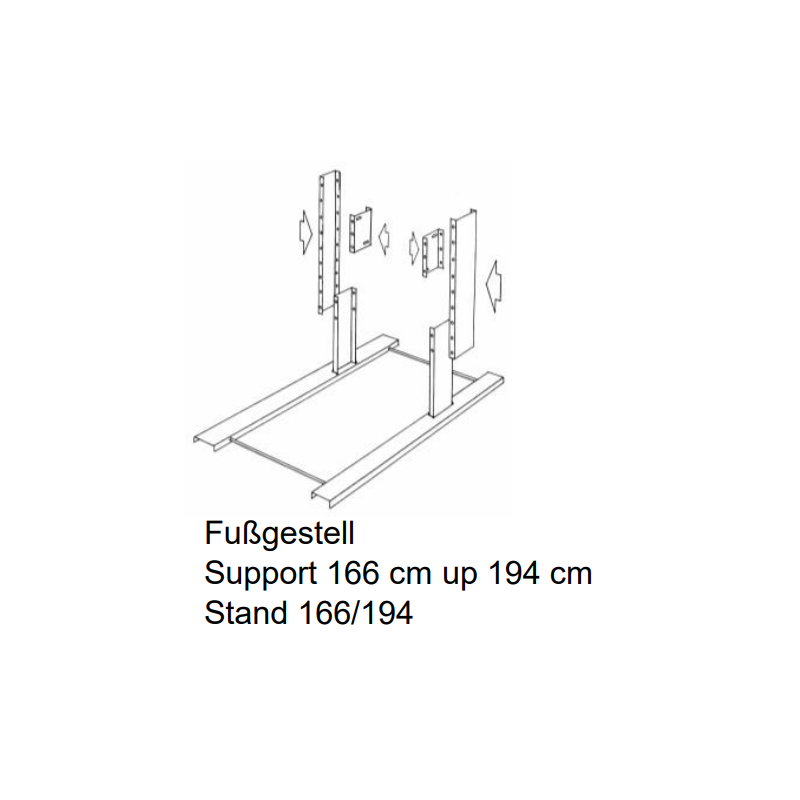 Pied de support de suspension 166cm / 194cm d'origine - Réf: BW03A