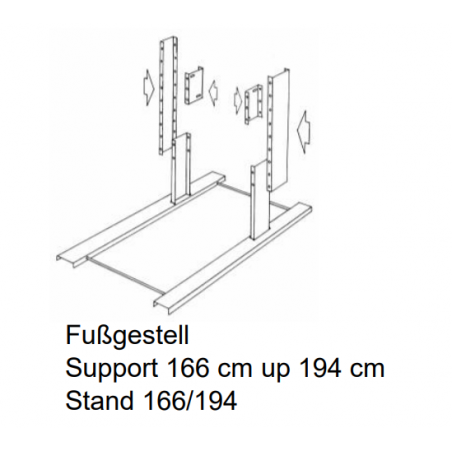 Pied de support de suspension 166cm / 194cm d'origine - Réf: BW03A