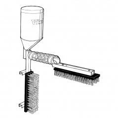 Cattlebrush with dispenser