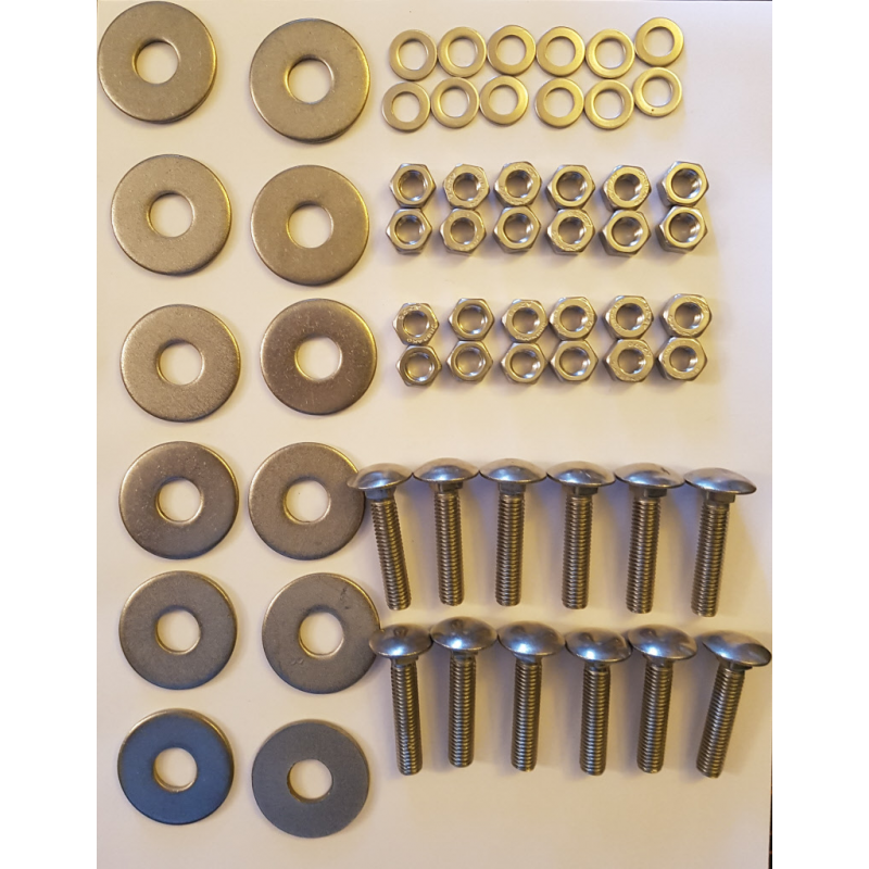 bolts for fixation Rubber Inlay