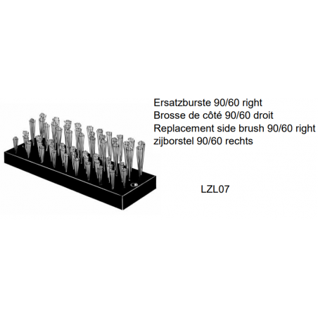 Brosse de côté 90/60 droit d'origine - Réf: LZL07