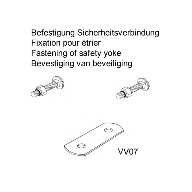 Fastening of safety yoke