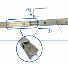 Barre de 180 Cm diviser en 2  Pour Veleuse Vache Laitiere Vink - VVVSTG