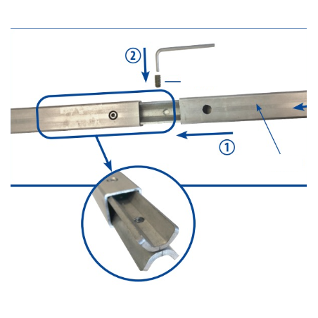 Barre de 180 Cm diviser en 2  Pour Veleuse Vache Laitiere Vink - VVVSTG