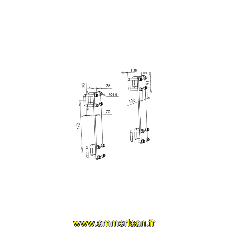 Adaptation Complete Faucheux Blanc (la paire)