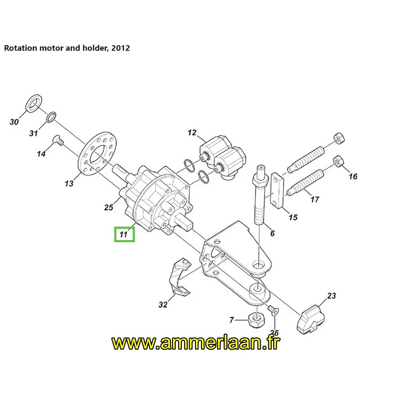 Rotation actuator VMS D'origine Delaval – Ref 916910-02 ***