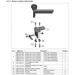 Base pour support coulissant Racleur Combi Royal de Boer - 5560-5315-035