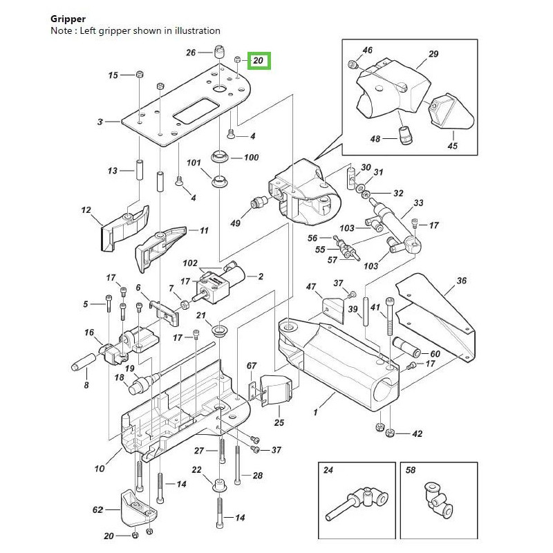 Lock nut DIN985 M4 A2 ELZ d'origine Delaval - 984823-11 