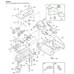 Gripper gable left d'origine Delaval - 914007-01 