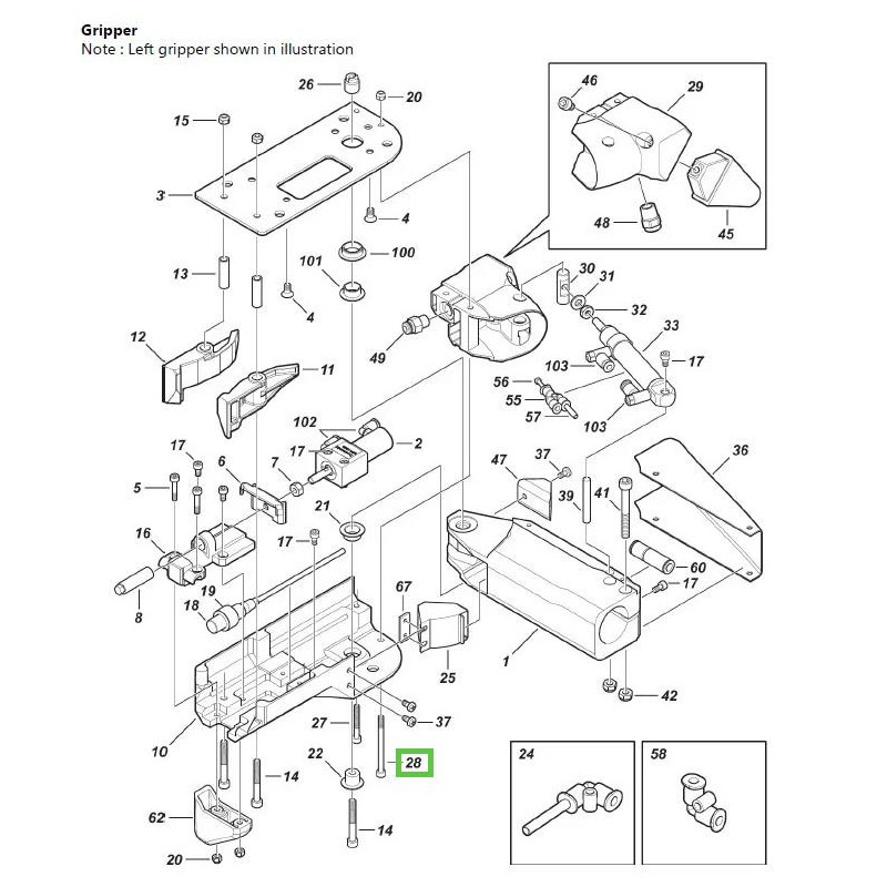 Screw DIN 912 M4X55 A2 d'origine Delaval - 906916-56 