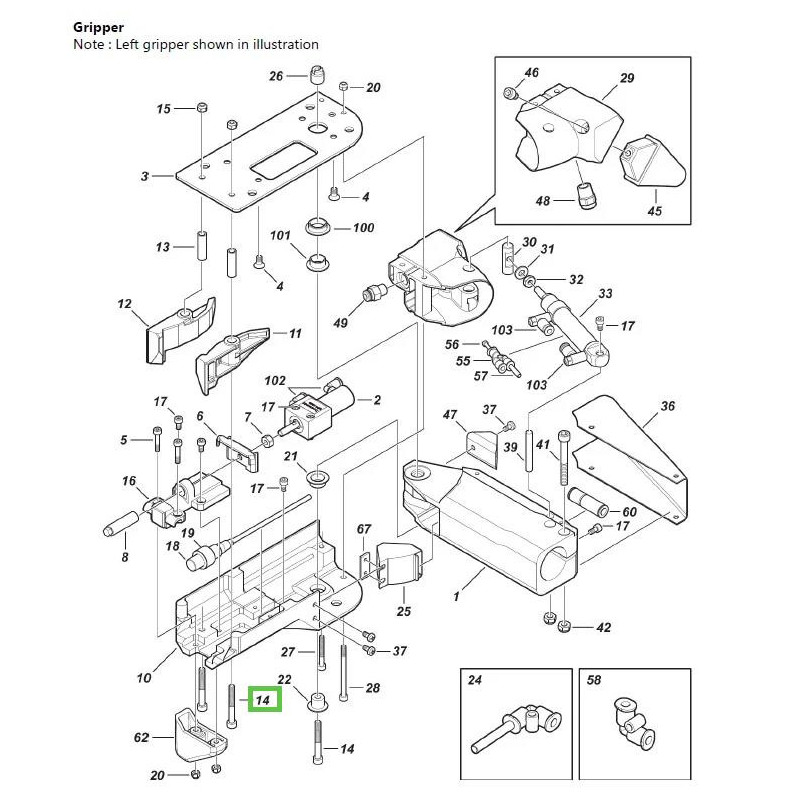 Cap screw DIN 912 M5X40 A270 d'origine Delaval - 906916-31 