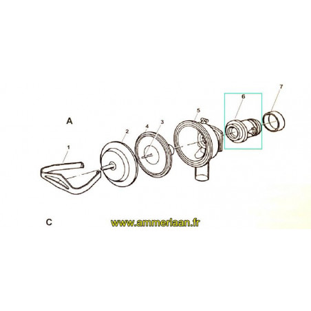 Support caoutchouc Variflow MF2 d'origine DeLaval - 955998-01 