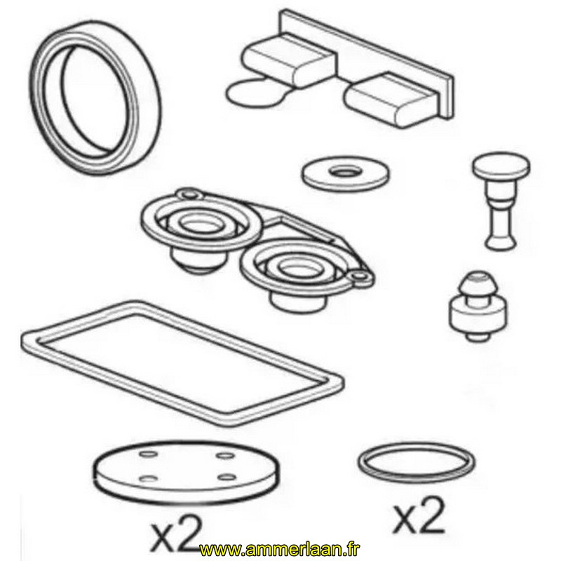 Kit entretien electrovan VacAtm (sur tuyaux) d'origine DeLaval - 2150009590